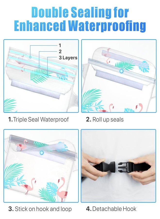 F-color Waterproof Fanny Pack - Waterproof Phone Pouch with Waist Strap - Cruise Essentials 2025 Must Haves Waterproof Pouch Dry Bag Keep Phone Valuables Safe for Beach Kayaking Boating Fishing - Image 4