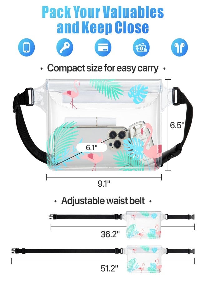 F-color Waterproof Fanny Pack - Waterproof Phone Pouch with Waist Strap - Cruise Essentials 2025 Must Haves Waterproof Pouch Dry Bag Keep Phone Valuables Safe for Beach Kayaking Boating Fishing - Image 3