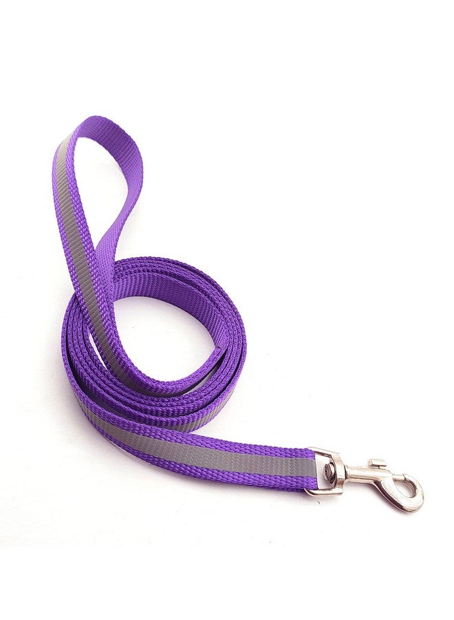 طوق رقبة من النايلون العاكس وحزام مع جرس مثالي للتدريب/المشي مع الكلاب الصغيرة والجراء (15 مم، أرجواني) - Image 3