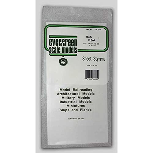 evergreen 3 x Clear Polystyrene Sheet 150mm x 300mm x 0.13mm 9005 - Image 2