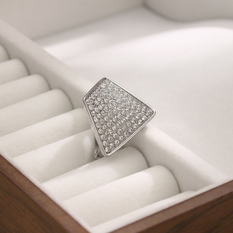 Ru Mo Shi Pin Elegant Rhinestone Scarf Ring for Men & Women - Diamond-Shaped Tie Clip & Shawl Buckle - Image 4