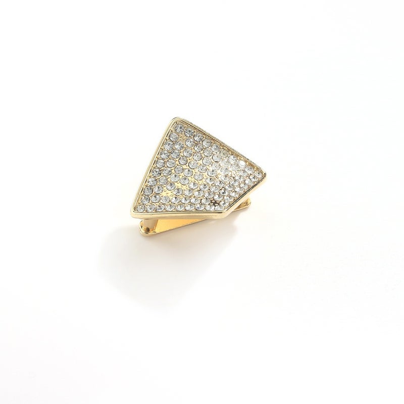 Ru Mo Shi Pin Elegant Rhinestone Scarf Ring for Men & Women - Diamond-Shaped Tie Clip & Shawl Buckle - Image 1