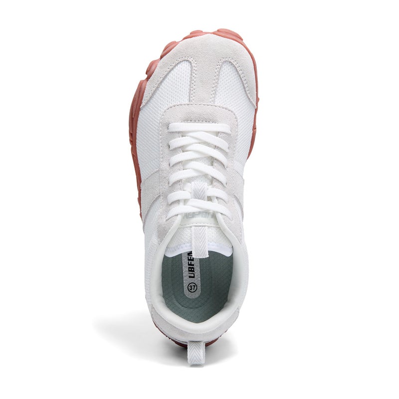 UBFEN Sneakers Barefoot Shoes for Womens Mens Minimalist Trail Running Hiking Comfortable Walking White Size US 10 Women/8.5 Men - Image 4