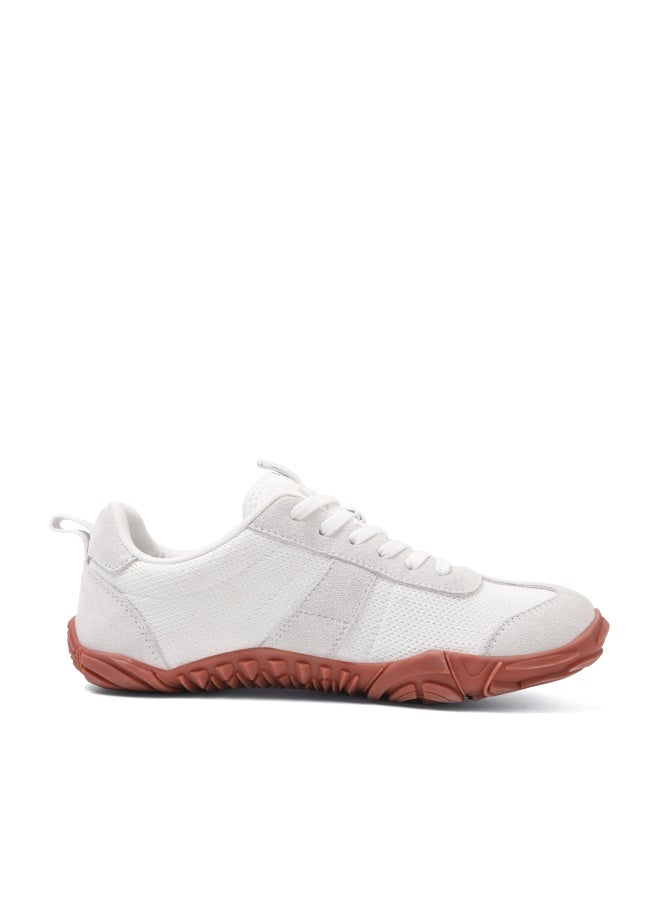 UBFEN Sneakers Barefoot Shoes for Womens Mens Minimalist Trail Running Hiking Comfortable Walking White Size US 10 Women/8.5 Men - Image 1