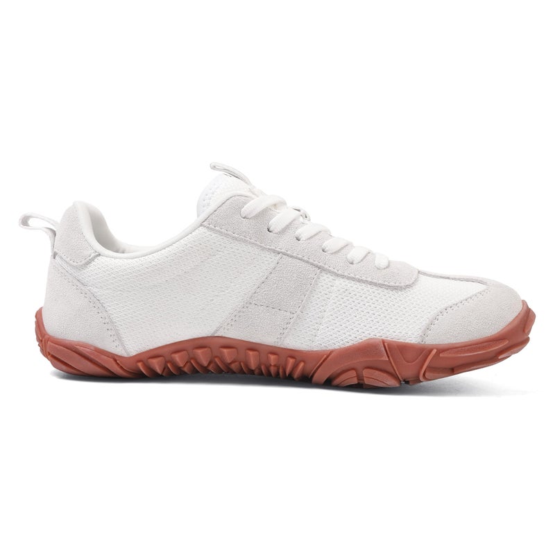 UBFEN Sneakers Barefoot Shoes for Womens Mens Minimalist Trail Running Hiking Comfortable Walking White Size US 10 Women/8.5 Men - Image 5
