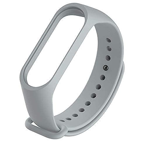INEFABLE Mi Band 3 and 4 Straps Original for Mi Band M3 and M4 Wristband Strap Soft Silicone Adjustable Band Strap-Black-Blue-Peach-Light Grey-White-Green-Pack of 6 - Image 4