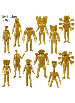 General 12 Pcs Skibidi Toilet Man Toy Set Ideas Toys Battle Horror Game Model Ideas Toys Gifts for Adult And Kids 