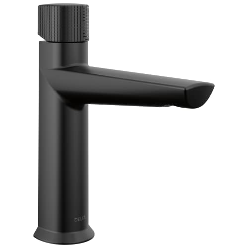 Delta Faucet Galeon Matte Black Bathroom Faucet Single Hole Bathroom Faucet Black Bathroom Faucets for Sink 1 Hole Bathroom Sink Faucet Diamond Seal Technology Matte Black 573BLMPUDST - Image 1