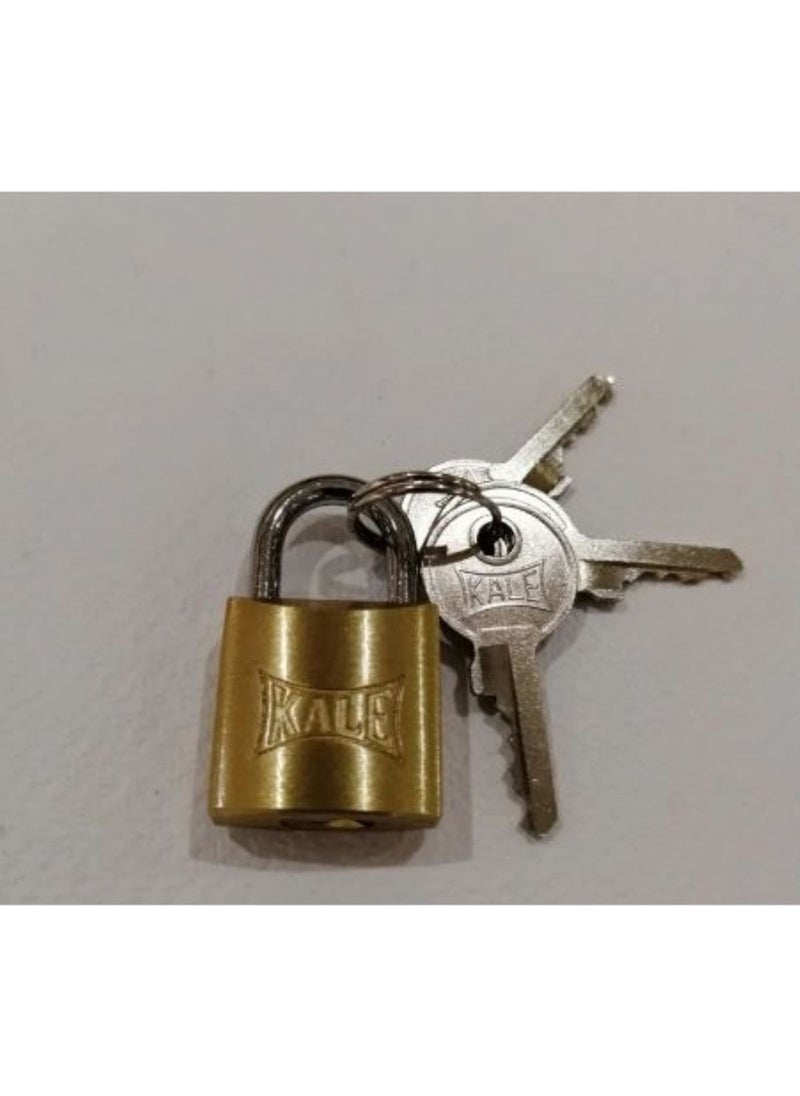 KALE Padlock Yellow 20 mm Double Sided Silver - White 1 Piece  - Image 1