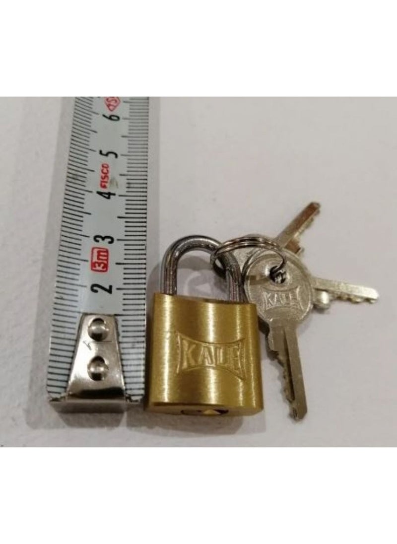 KALE Padlock Yellow 20 mm Double Sided Silver - White 1 Piece  - Image 2