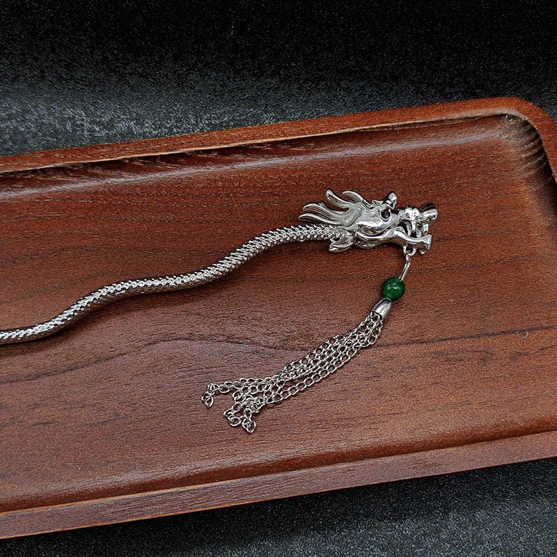 Generic Vintage Zodiac Dragon Tassel HairpinF0809 flying dragon-tassel F0809 flying dragon-tassel
