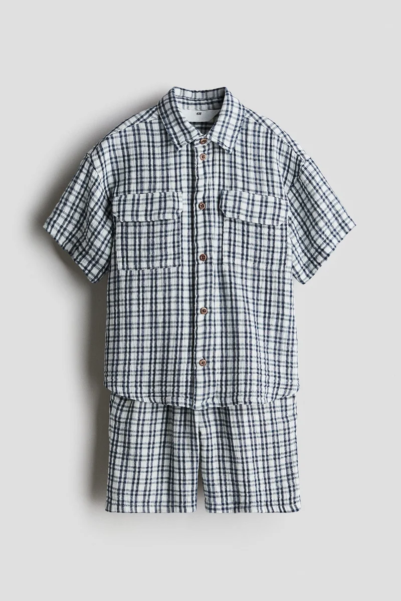 اتش اند ام طقم من قطن موسلين - قطعتين