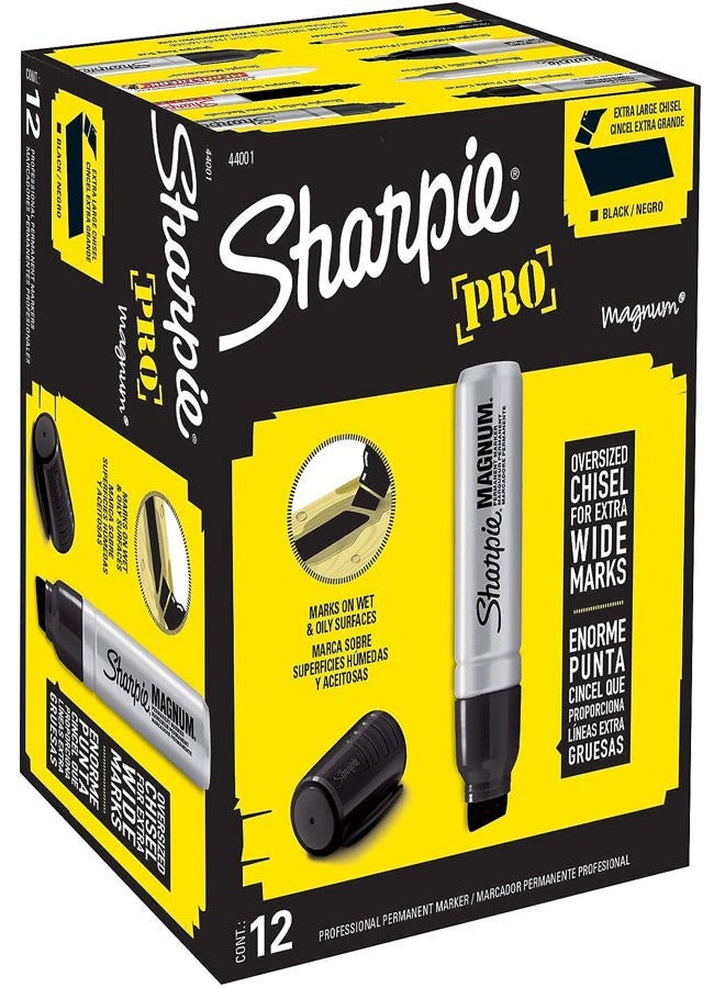 SHARPIE 44001Bx Magnum Permanent Marker, Black, 12/Box - Image 4