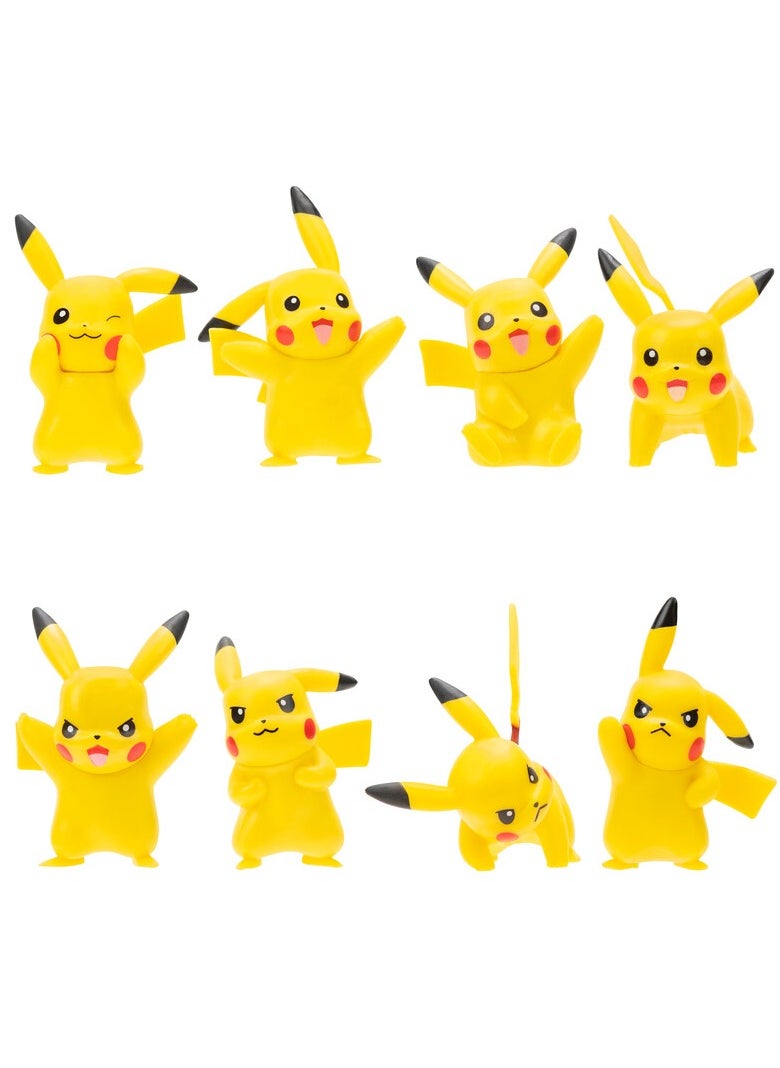 Pokemon Pokemon Battle Figure Pickachu 2-inches, 8-in-1 Pack | Collectible Figure | Action Figure | Perfect Gift for Kids and Collectors  - Image 1