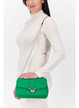 Michael Kors Women Quilted Shoulder Bag 15 H x 23 L x 5 w cm, Green  - Image 2