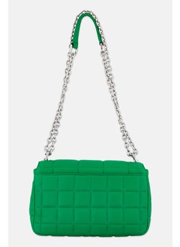 Michael Kors Women Quilted Shoulder Bag 15 H x 23 L x 5 w cm, Green  - Image 3