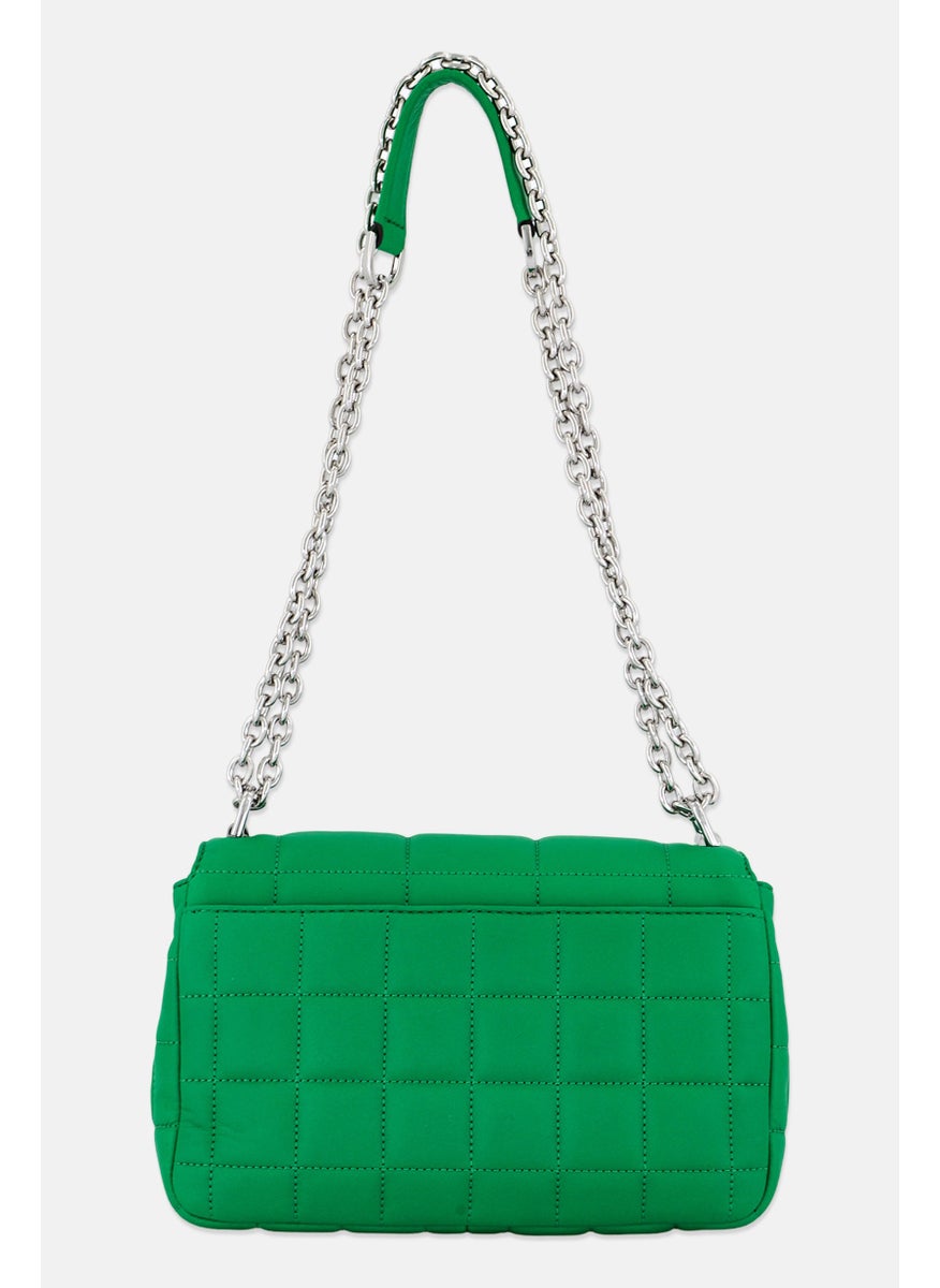 Michael Kors Women Quilted Shoulder Bag 15 H x 23 L x 5 w cm, Green  - Image 3