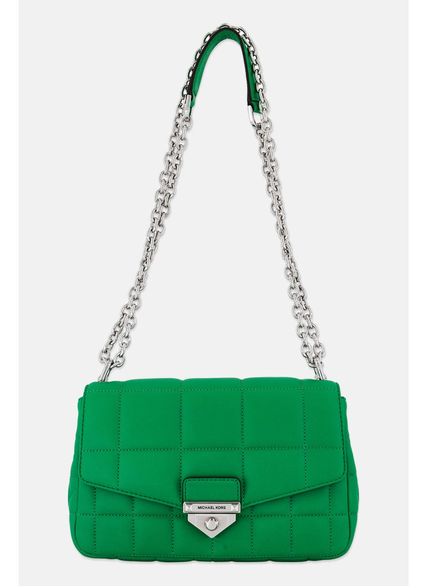Michael Kors Women Quilted Shoulder Bag 15 H x 23 L x 5 w cm, Green  - Image 1