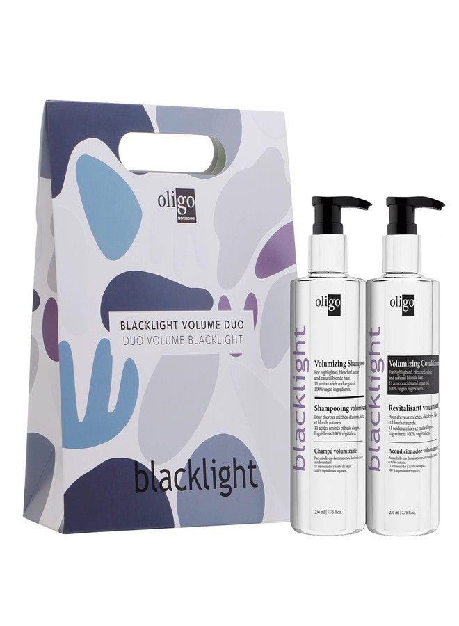 Oligo Professionnel - Blacklight Volume Shampoo and Conditioner for blondes - Sulfate free - Vegan - For color treated hair - Hydrating and volumizing formula with Argan oil - 7.75 oz DUO BUNDLE - Image 2