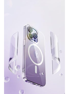Dexmon iPhone 13 Compatible Case with Magsafe Charging Feature Non-Yellow Hard Transparent Thin Fit Design  - Image 4