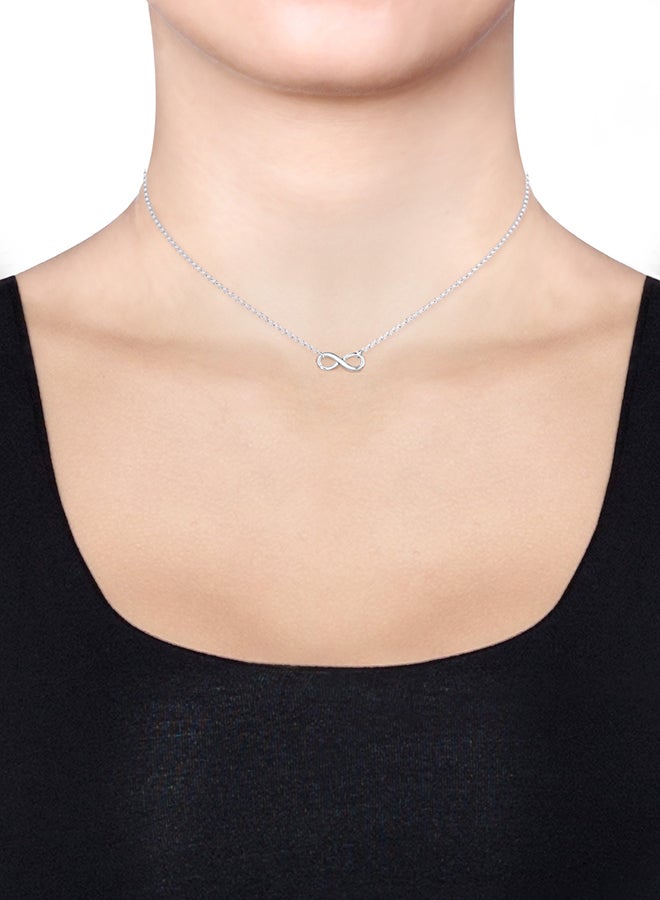 elli 925 Sterling Silver Infinity Pendant Necklace - Image 5