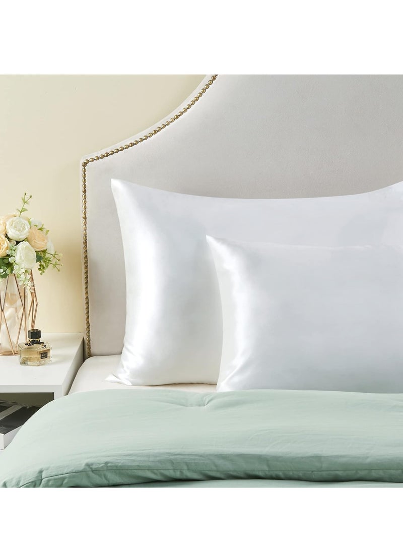 بيوينتي كيس مخدة من الساتان مع سحاب 2 عبوة - Image 2