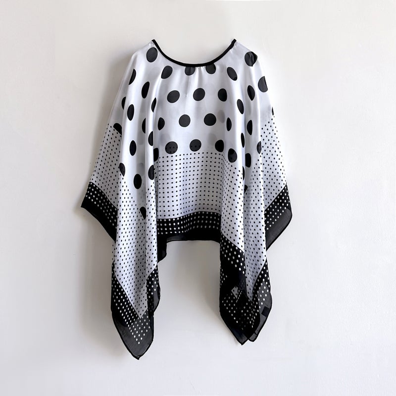 2025 Export Imitation Silk Pullover Shawl Spring and Summer New Round Neck Cloak and Fashion Versatile Shawl - Image 1
