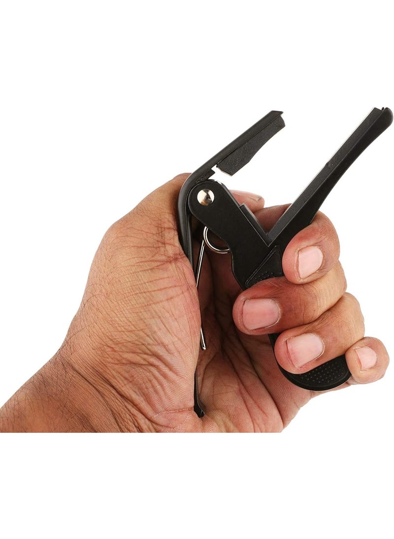 Juarez Juarez JRZ250 One Handed Trigger Guitar Metal Capo Quick Change For Ukulele, Electric And Acoustic Guitars, Silver/Black  - Image 4