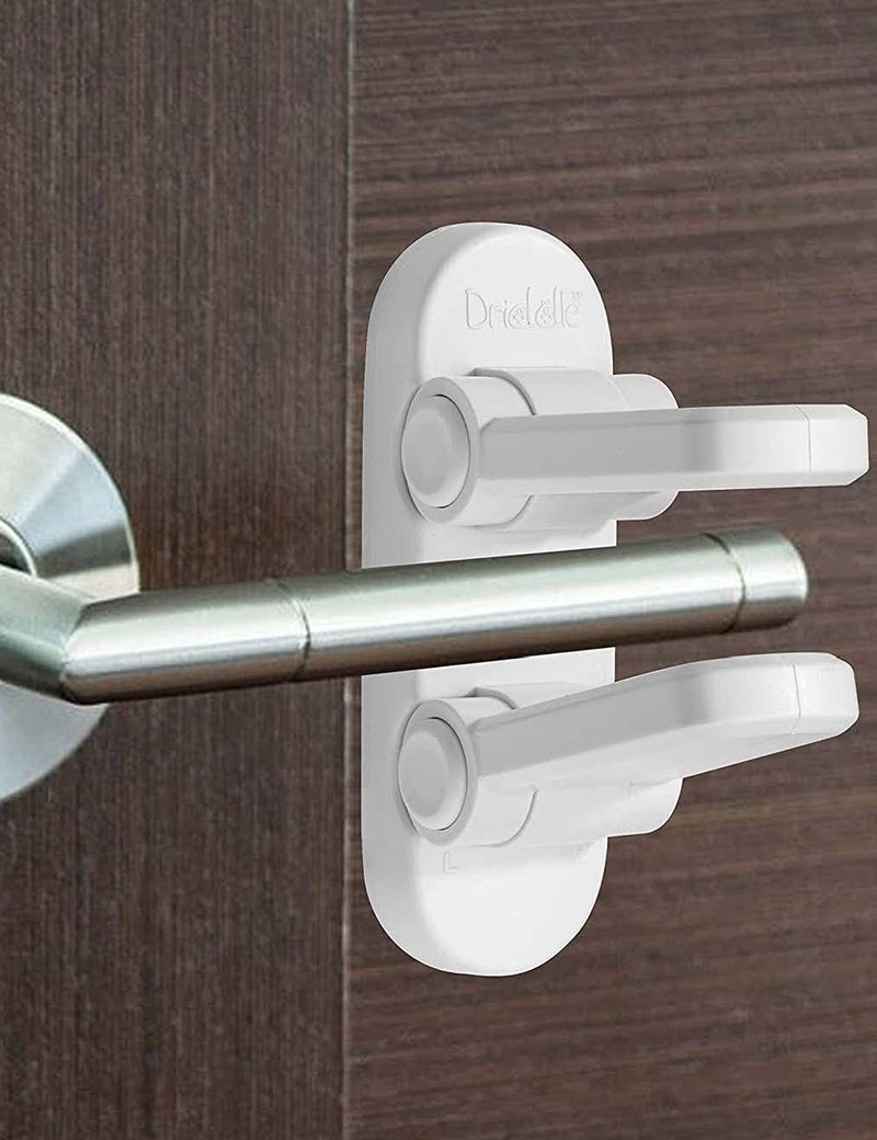Driddle Door Lever Baby Safety Lock - Baby Proofing - Prevent Little Kids from Opening Doors with A Child Proof Door Handle Lock - 3M Adhesive - Driddle - Image 1