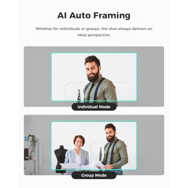 Conferencing webcam for PC/laptop: aluminum grey 1080P 100FPS USB camera with AI tracking, built-in mic, tripod, staggered HDR, beauty mode, plug-and-play - Image 3