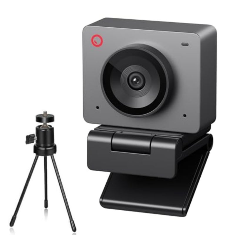 Conferencing webcam for PC/laptop: aluminum grey 1080P 100FPS USB camera with AI tracking, built-in mic, tripod, staggered HDR, beauty mode, plug-and-play - Image 1