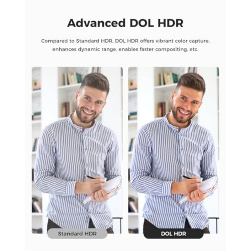 Conferencing webcam for PC/laptop: aluminum grey 1080P 100FPS USB camera with AI tracking, built-in mic, tripod, staggered HDR, beauty mode, plug-and-play - Image 5