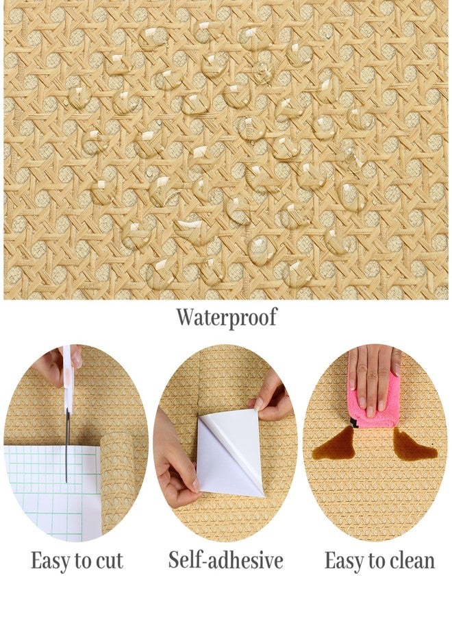 VaryPaper ورق جدران VaryPaper مطبوع عليه خيزران مقاس 15.7 × 78.7 بوصة، قابل للتقشير واللصق، ورق جدران خيزران غير مزخرف للخزائن، مقاوم للماء، ذاتي اللصق، لفافة فينيل منسوجة من القصب، ورق جدران قابل للإزالة من القصب لجدران غرف النوم - Image 5