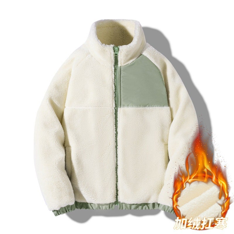 Teddy Fleece Fleece Clothing Thickened Men'S And Women'S Fleece Outdoor Fleece Fleece Clothing Stand Collar Warm Coat Lovers - Image 1