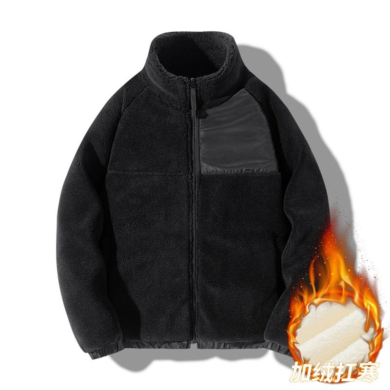 Teddy Fleece Fleece Clothing Thickened Men'S And Women'S Fleece Outdoor Fleece Fleece Clothing Stand Collar Warm Coat Lovers - Image 2
