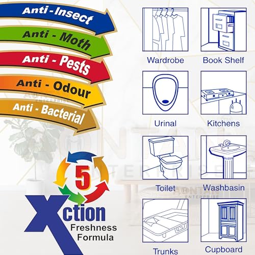 AONTAN ENTERPRISE Toilet Bathroom Air Freshener Flowers block Rose, Jasmine,Lemon, Mogra,Sandal, Lavender Fragrances Pantry, Bathroom, Toilet, Wardrobe, wash Basin Each 60 Gram Pack Of 6 - Image 5