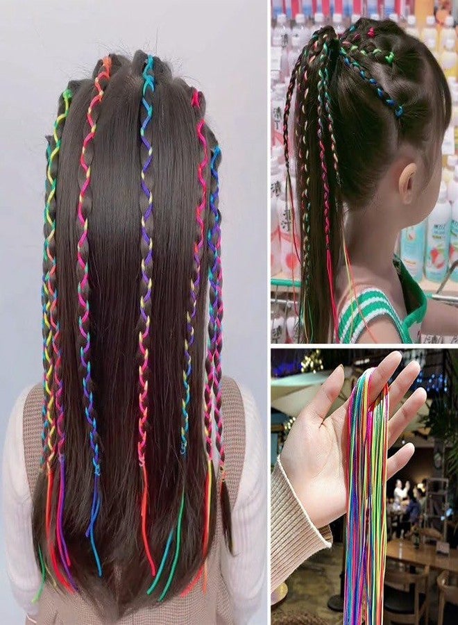 FICTIOUS Twist & Shine Gradient Hair Ropes - Multicolor Braiding Strings for Women and Girls, Ideal for Bohemian Hairstyles, Casual Outfits, Party Styling & Cultural Events(Multicolor 24PCS) - Image 5