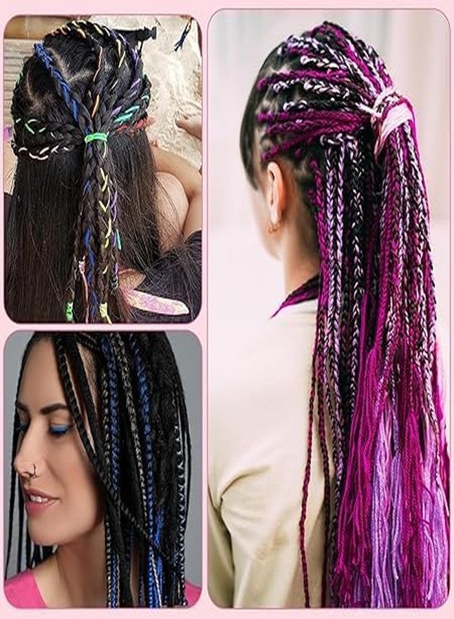 FICTIOUS Twist & Shine Gradient Hair Ropes - Multicolor Braiding Strings for Women and Girls, Ideal for Bohemian Hairstyles, Casual Outfits, Party Styling & Cultural Events(Multicolor 24PCS) - Image 2