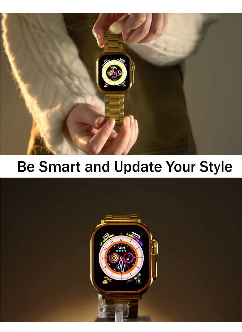 Haino Teko - Haino Teko Watch Germany G9 Ultra Max with NFC Always on Display Golden Edition Smart Watch 49mm Bluetooth Call Wireless Charging for Men and Womens - Image 1