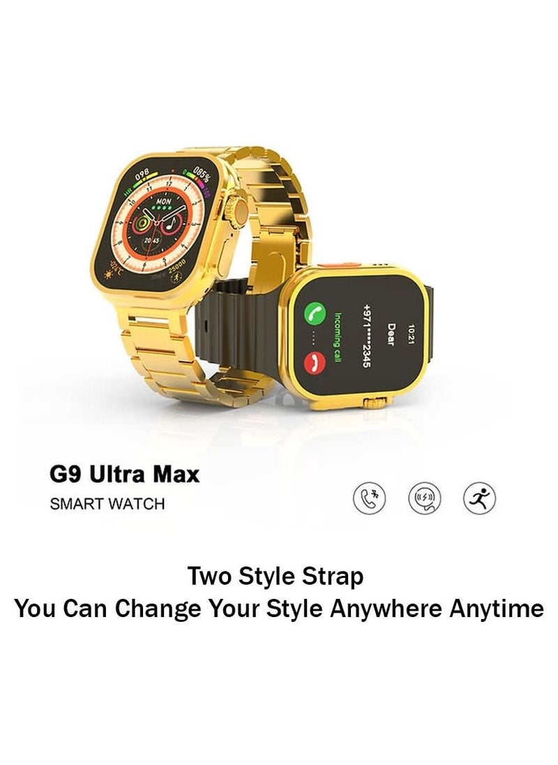 Haino Teko - Haino Teko Watch Germany G9 Ultra Max with NFC Always on Display Golden Edition Smart Watch 49mm Bluetooth Call Wireless Charging for Men and Womens - Image 1