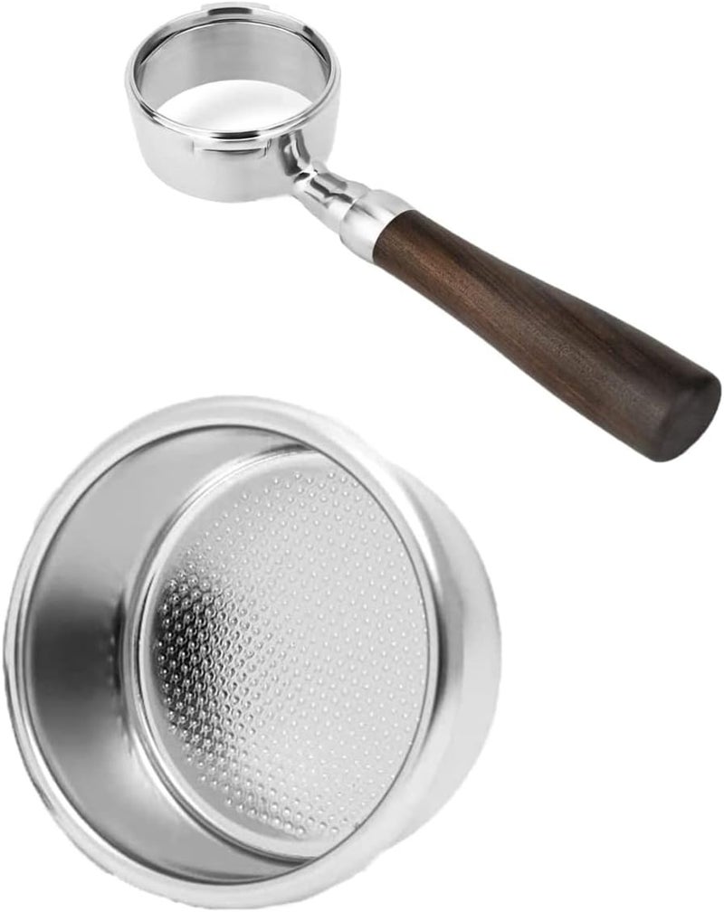 كاست ويف سلة فلتر قهوة غير مضغوطة تناسب آلات القهوة من سلسلة Breville/Sage 870/875/878/880، تستوعب 2 أكواب قهوة، وتحتوي على فلتر قهوة من نوع Portafilter بقطر 54 مم وبدون قاعدة. - Image 1