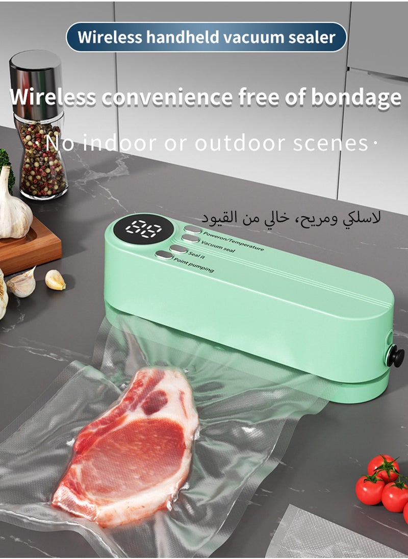 HANAMICHI Portable Mini Food Vacuum Sealer Rechargeable Food Preservation Machine Dry and Wet Preservation Sealing Fully Automatic Sealing Machine  - Image 2