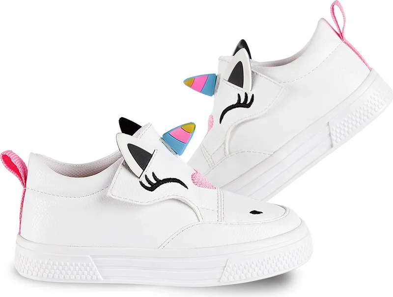 دينوكيدس Unicorn White Girls Sneakers Sports Shoes