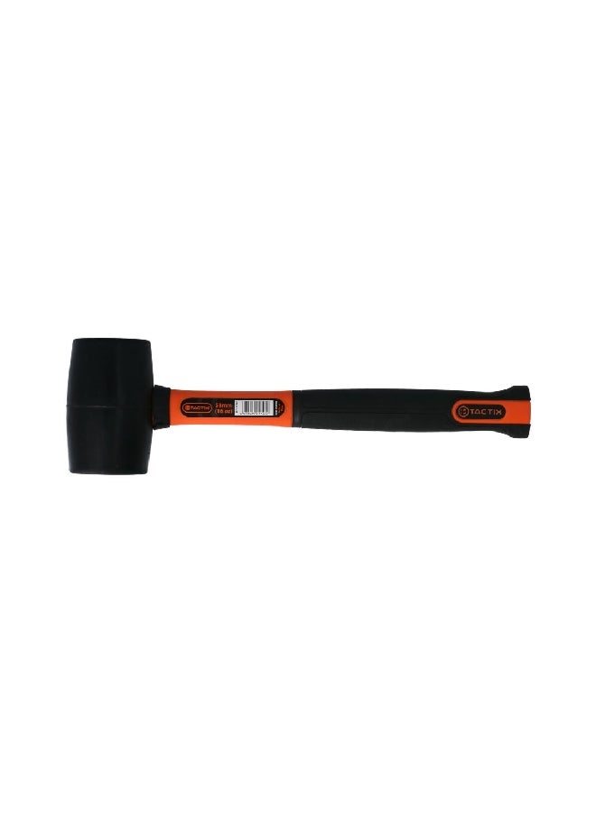 Tactix Ergonomically Designed Rubber Mallet Hammer Black and Orange 16 oz 223007 - Image 3