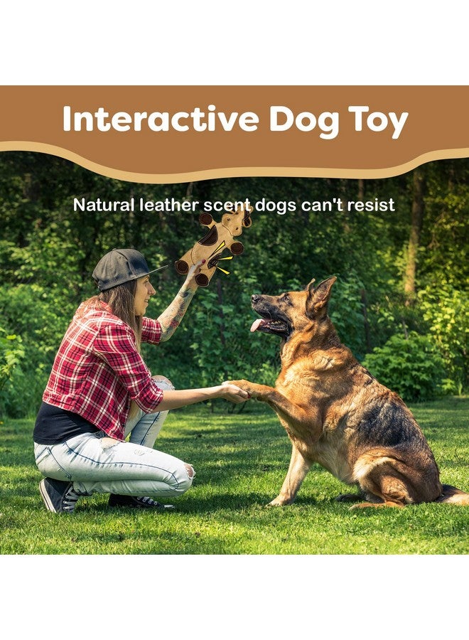 SPOT Dura-Fused Leather Barnyard Animals - Stuffed Dog Toy with Squeaker, Real Leather & Jute Fabric, for Light to Moderate Chewers, Great for Adult Dogs and Puppies - 11in, Assorted Styles, 1 Piece - Image 4