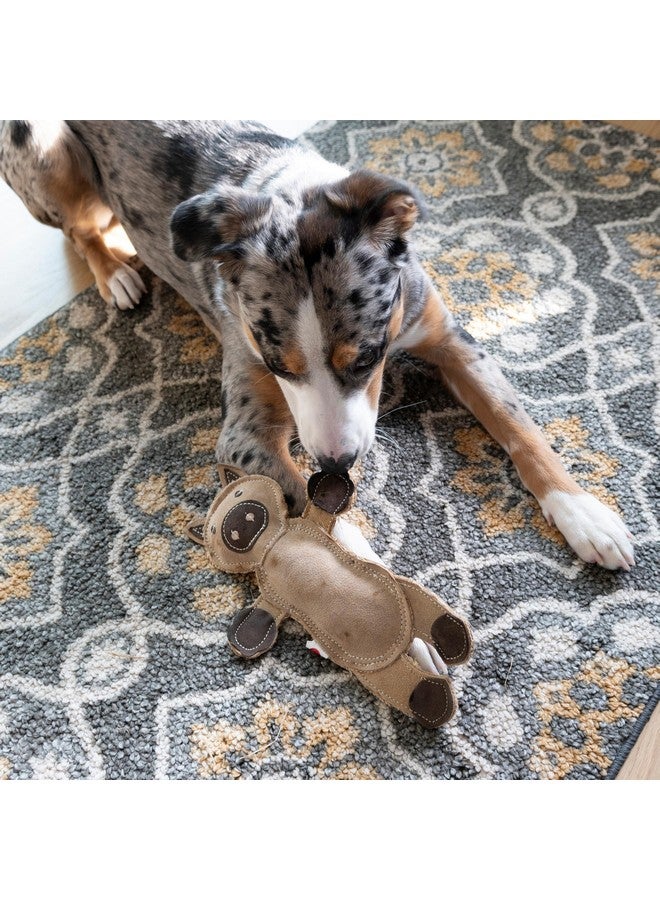 SPOT Dura-Fused Leather Barnyard Animals - Stuffed Dog Toy with Squeaker, Real Leather & Jute Fabric, for Light to Moderate Chewers, Great for Adult Dogs and Puppies - 11in, Assorted Styles, 1 Piece - Image 3