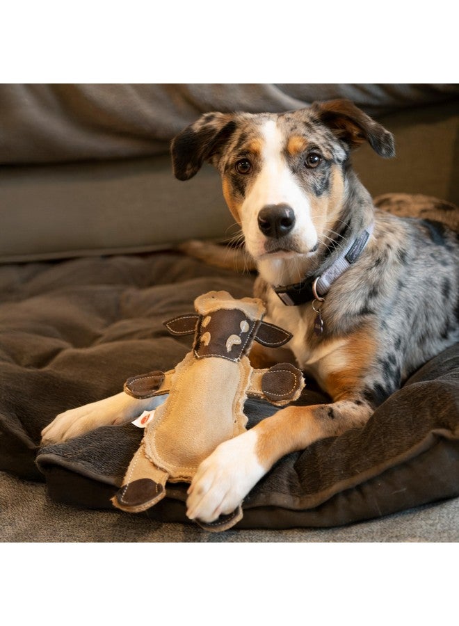 SPOT Dura-Fused Leather Barnyard Animals - Stuffed Dog Toy with Squeaker, Real Leather & Jute Fabric, for Light to Moderate Chewers, Great for Adult Dogs and Puppies - 11in, Assorted Styles, 1 Piece - Image 5