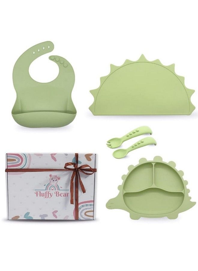 ™ Baby Feeding Set Food Grade Silicone ; Placemat Suction Plate Silicone Spoon Fork Adjustable Bib 5Pcs Kids Tableware Kit Microwave Safe Non Toxic Bpa Free Gift Set (Dino) - pzsku/Z055B6962EDBA05D231EBZ/45/_/1692273606/bf16f726-ae6a-4665-ad2e-c7a1294d3a0e