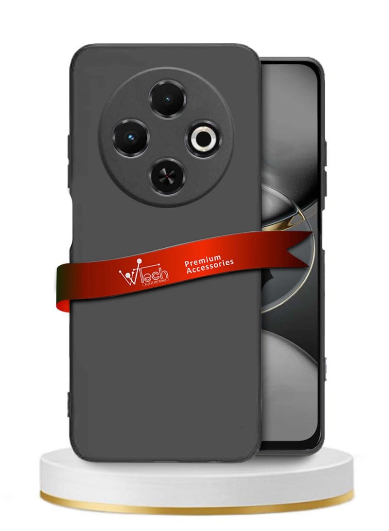 Wtech Tecno Spark 30C 4G 2024 Premium Soft Liquid Silicone Case Cover - Grey - Image 1