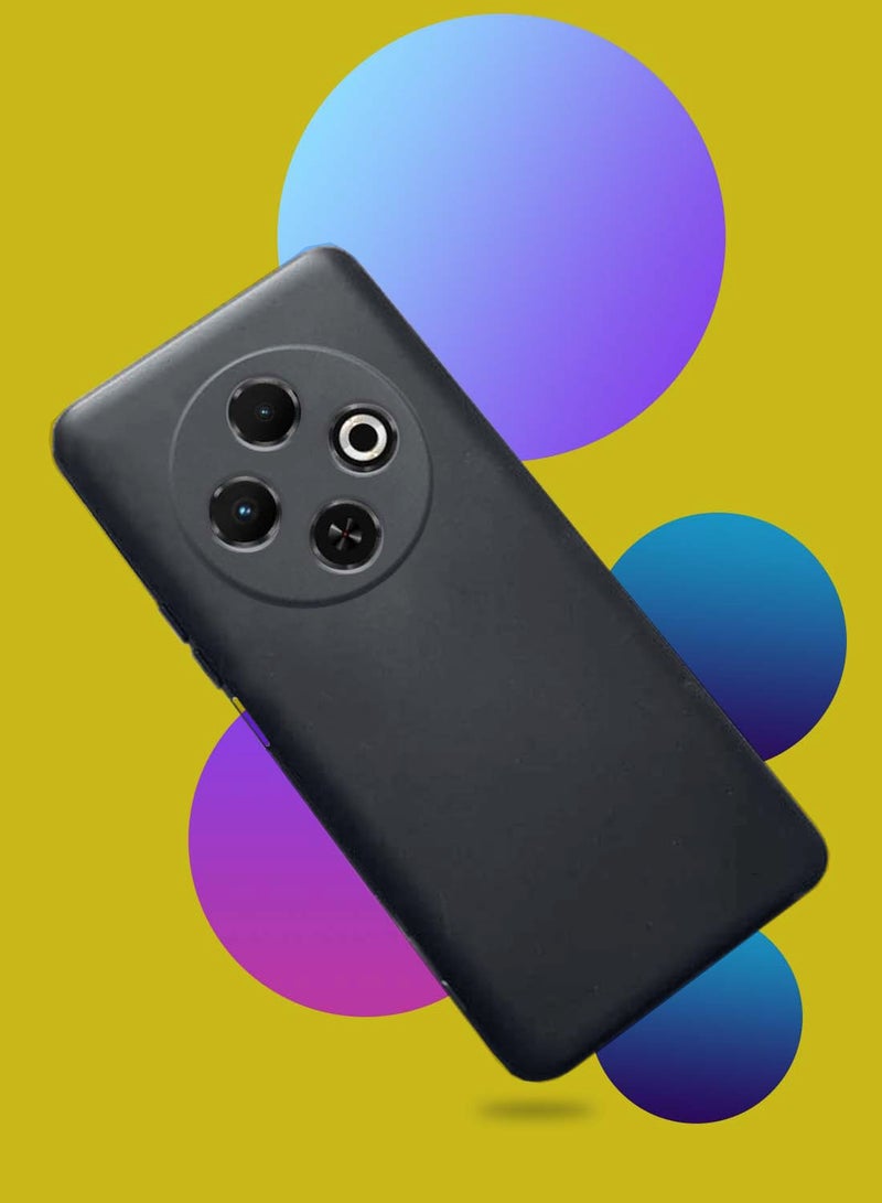 Wtech Tecno Spark 30C 4G 2024 Premium Soft Liquid Silicone Case Cover - Grey - Image 2